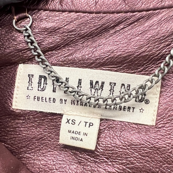 Idyllwind by Miranda Lambert Metallic Zip-Front Fringe Moto Jacket XS - Picture 2 of 10